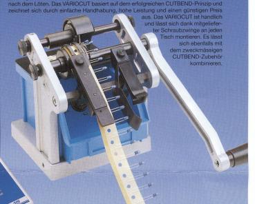 Schneidegerät VARIOCUT, Gurtlochraster 12,7 mm