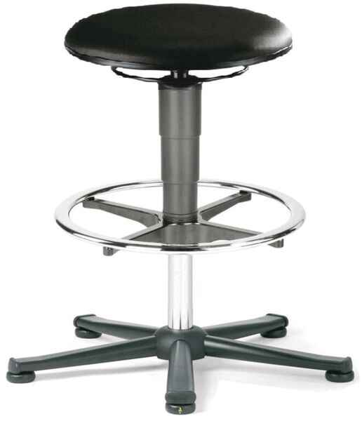ESD-Hocker 3, Arbeitsplatzdrehstuhl Kunstleder