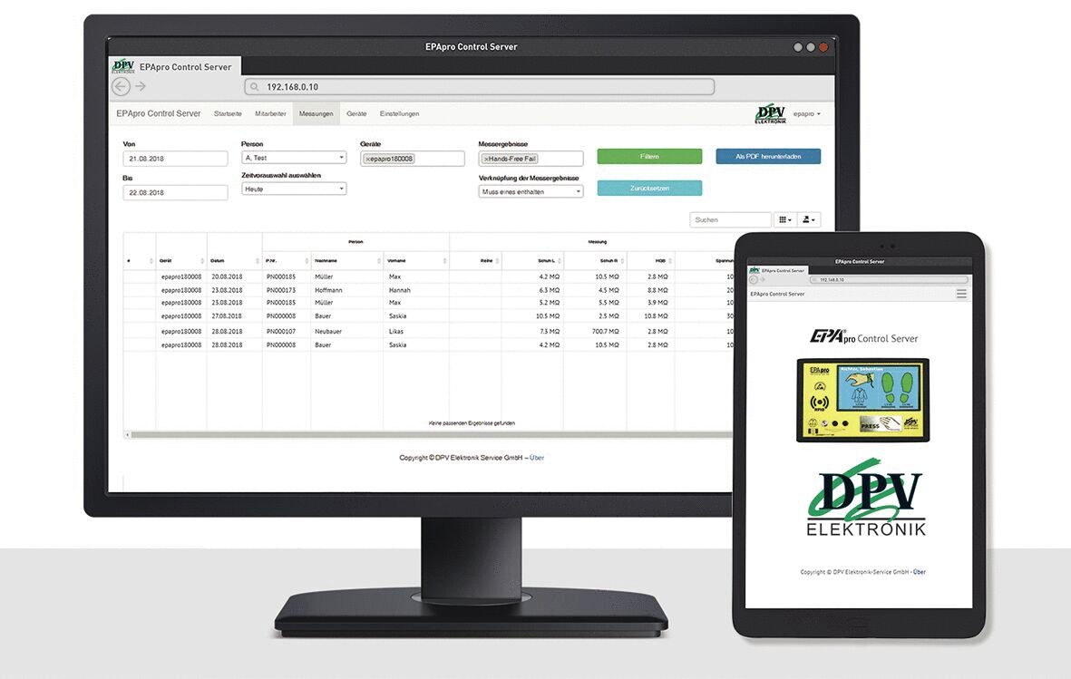 Connection with the EPApro® Control Server