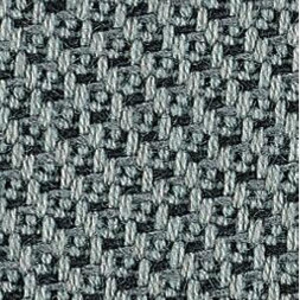 The image shows a fabric-like surface in a subdued gray shade. The texture is uniform and made up of many small, square meshes that are slightly raised.
