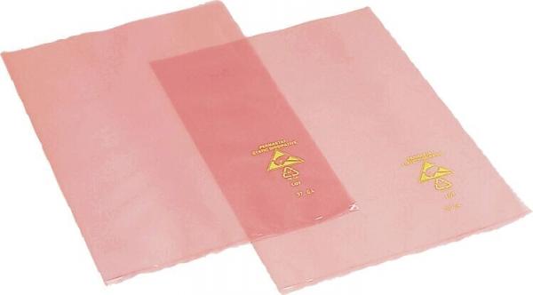 The image displays three ultra-thin, transparent pink sheets. Each sheet has a smooth texture, and one is adorned in the center with a golden symbol or inscription.