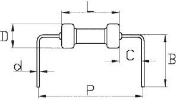 Das Bild zeigt eine technische Zeichnung eines Bauteils mit verschiedenen Maßangaben. Es gibt zwei schlanke, parallel verlaufende Teile, die an einem breiteren mittleren Abschnitt befestigt sind.