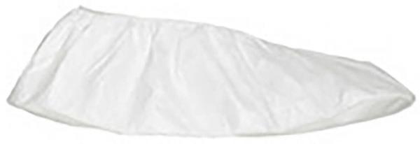 The image shows a white, curved fabric bag that is open on one side and elasticated on the other. It has a light, airy structure.