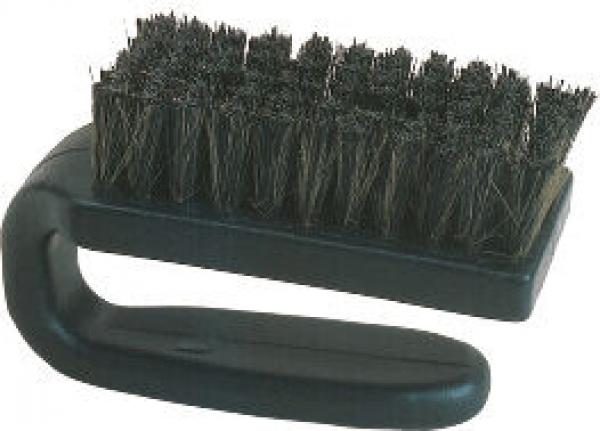 The image shows a brush with a wide, flat handle. The bristles are short and dense, ideal for cleaning or scrubbing surfaces. The brush has a simple, practical shape.