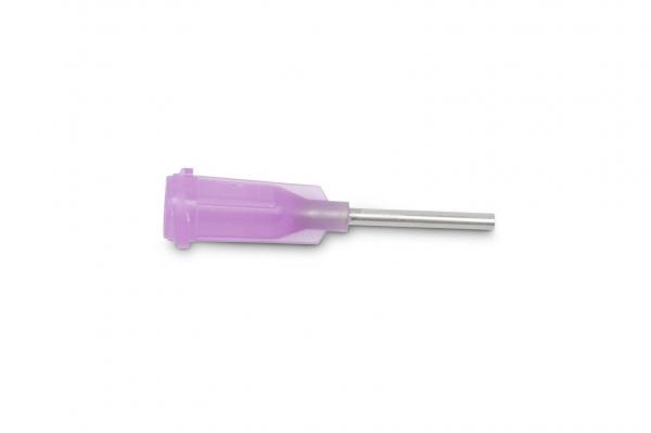 The image shows a screwdriver with a purple handle and a metal blade. The handle has a rectangular shape, while the blade is long and narrow.