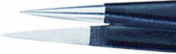 The image shows the tips of two pencils in black and silver. The graphic edges are clear and sharp, one tip is slightly longer than the other.