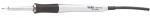 Preview: The image shows a soldering iron with a long, silver handle and a narrow, metallic soldering tip. A black cable runs from the bottom of the handle.
