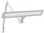 Preview: Es ist eine moderne LED-Leuchte mit einem flachen, rechteckigen Lichtpanel. Sie hat einen verstellbaren Arm und eine stabile Basis und strahlt helles Licht aus. Die Farbe ist Weiß.