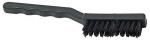Preview: The image shows a black wire brush with a long, ergonomic handle. The bristles are stiff and dense, ideal for cleaning surfaces.