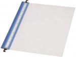Preview: The image shows a clear plastic folder with a blue A4 border at the top. The border has holes for attachment and a transparent area for documents.