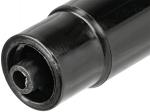 Preview: The image shows a black, cylindrical object with a slightly raised edge. At one end, there is a round opening that is hollow inside. The surface is smooth and shiny.