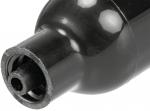 Preview: The image shows a black plastic part with a round end and an inner hole. The surface is slightly shiny and has a smooth texture. It appears to be a tube or a connector.