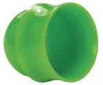 Preview: The image shows a green, smooth container with a curved design. It has a wide opening at the top and narrows down towards the bottom. The surface feels smooth and shiny.