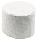 Preview: The image shows a round, white pouf with a soft surface. The top is flat and the sides are slightly curved. Small, diagonal lines adorn the surface, creating a textured pattern.