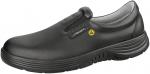 Preview: This is a black, slip-on leather shoe with a non-slip sole. It features a reinforced toe cap and a padded insole for comfort.
