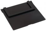 Preview: The image shows a black, flat plate made of plastic or metal. It has a rectangular shape with a small raised area on the top, which serves as a mount.