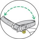 Preview: The image shows a belt within a circular frame. The belt is gray, has a buckle, and displays a green, curved arrow line indicating movement.