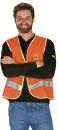Preview: A young man with a beard is wearing an orange safety vest with reflective stripes and a black T-shirt. He stands with his arms crossed and smiles kindly.