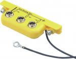 2200.6603 - Grounding box 3 x 10 mm snap, grounding wire 2 m with screw eye M4 