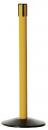 Preview: The image shows a tall, slender post in bright yellow with a round black base. At the top, it has an opening, which might be intended for a barrier tape.