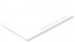 Preview: The image shows a simple, flat, rectangular card in white. It has no visible patterns or text and resembles a credit card. The surface is smooth.