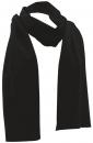 Preview: The image shows a long, narrow, black scarf made of soft material. The scarf is even at both ends and drapes gently downwards.