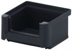 Preview: It is a black, rectangular plastic box without a lid. It has rounded corners and an open top, with low walls and a sturdy base.