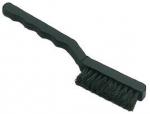 Preview: This is a black brush with an ergonomic, ridged handle. The working surface is flat and has soft, dense bristles that are well suited for cleaning.