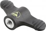 Preview: The image shows a black handle with two non-slip areas on the sides. In the center, there is a thread, and a yellow ESD symbol is visible. The handle has a uniform, ergonomic shape.