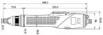 Preview: The image displays a technical drawing of a tool, likely a pen or screwdriver. It includes measurements such as lengths and widths, and shows an ergonomic shape.