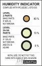 Preview: Das Bild zeigt einen Feuchtigkeitsindikator mit drei Farbleveln: 60 % (gelb), 10 % (hellgrün) und 5 % (dunkelgrün). Hinweise zur Verwendung sind am unteren Rand zu finden.