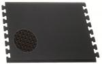Preview: The image displays a black, rectangular mat with bumps in a circular area on one side. The mat features connectors at the edges to attach it to other mats.