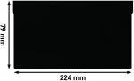 Preview: Das Bild zeigt eine schwarze rechteckige Fläche mit den Abmessungen 224 mm in der Breite und 79 mm in der Höhe. Es hat eine obere Aussparung.