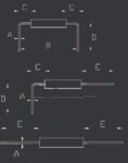 Preview: Das Bild zeigt technische Zeichnungen von Werkzeugköpfen: VB für beidseitiges Schneiden und Biegen, BG für eine Seite Schneiden und Biegen, und FG für beidseitiges Schneiden. Einfache Linien und Buchstaben kennzeichnen die Funktionen.