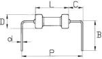Preview: Das Bild zeigt eine technische Zeichnung eines Bauteils mit zwei dicken Enden und einem schmaleren Mittelteil. Die Maßlinien sind beschriftet und kennzeichnen verschiedene Dimensionen des Bauteils.