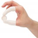 Preview: A hand wearing white gloves holds a small, round disc between the thumb and forefinger. The hand is facing forward.