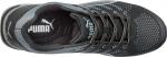 Preview: The image shows a sporty, black shoe from Puma. It features a breezy upper with gray accents and five eyelets for laces. The sole is stable.