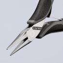 Preview: Das Bild zeigt eine Spitzenschneider-Zange. Sie hat zwei schmale, spitze Klingen aus glänzendem Metall und ergonomische Griffe in Schwarz. Der Markenname ?KNIPEX? ist sichtbar.
