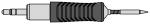 Preview: The image shows an elongated, metallic object with two different ends: a wide, flat end and a pointed, slotted end, with a ridged, black grip area in the middle.