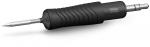 Preview: The image displays a tool featuring a round, black handle with grooves for improved grip. At the end, there is a pointed, metallic tip. It is likely a soldering iron or a similar device.