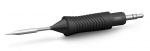 Preview: The image shows a handy tool with a round, rubberized handle and a long metal tip. The handle has grooves for a better grip. It resembles a pen holder.