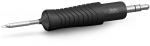 Preview: The image shows a screwdriver with a black, ridged handle and a metal blade. The handle fits comfortably in the hand and has a slim shape.