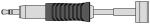 Preview: The image shows a long, cylindrical object with a slightly thicker, ribbed section in the middle and a flat end. A small tip is located at one end. It could be a plug.