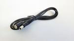 Preview: Das Bild zeigt ein schwarzes Kabel, das etwa einen Meter lang ist. Es hat einen geraden Stecker an einem Ende und einen abgerundeten Stecker am anderen Ende. Das Kabel ist ordentlich zusammengelegt.