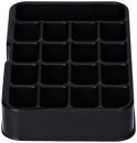 Preview: The image shows a black, rectangular box with 16 evenly arranged compartments. The compartments are square and of equal size, ideal for storing small items.