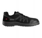 Preview: The shoe is a lightweight, black sneaker with a flexible sole. It features a breathable upper and a padded tongue. The logo 