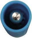Preview: The image shows a blue, round bowl with a metallic ball in the center. The bowl has a smooth edge and is slightly hollow inside, making the ball clearly visible.