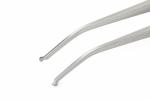 Preview: The image shows a metallic tweezer with long, narrow tongs. They are slightly curved at the top and have a non-slip surface for better grip.
