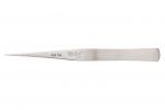 Preview: The image shows a long, narrow pair of tweezers made of shiny metal. It has a pointed, sharp tip and a flat handle with an engraved inscription.