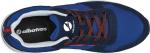 Preview: Der Schuh ist ein blauer Sportschuh mit roten Schnürsenkeln. Er hat ein atmungsaktives Obermaterial und eine schwarze Innensohle. Die Marke 